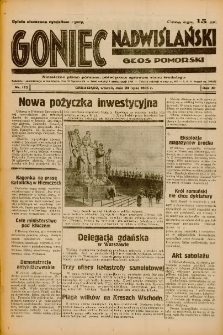 Goniec Nadwiślański: Głos Pomorski: Niezależne pismo poranne, poświęcone sprawom stanu średniego 1935.07.30 R.11 Nr173