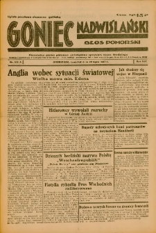 Goniec Nadwiślański: Głos Pomorski: Niezależne pismo poranne, poświęcone sprawom stanu średniego 1937.07.22 R.13 Nr165A