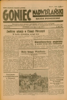 Goniec Nadwiślański: Głos Pomorski: Niezależne pismo poranne, poświęcone sprawom stanu średniego 1937.07.28 R.13 Nr170A