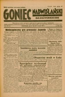 Goniec Nadwiślański: Głos Pomorski: Niezależne pismo poranne, poświęcone sprawom stanu średniego 1937.08.28 R.13 Nr197A