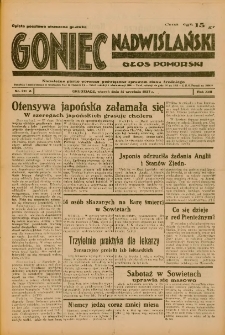 Goniec Nadwiślański: Głos Pomorski: Niezależne pismo poranne, poświęcone sprawom stanu średniego 1937.09.14 R.13 Nr211A