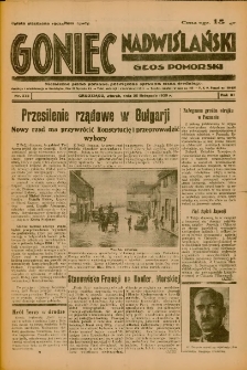 Goniec Nadwiślański: Głos Pomorski: Niezależne pismo poranne, poświęcone sprawom stanu średniego 1935.11.26 R.11 Nr273