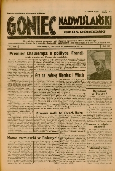 Goniec Nadwiślański: Głos Pomorski: Niezależne pismo poranne, poświęcone sprawom stanu średniego 1937.10.27 R.13 Nr248A