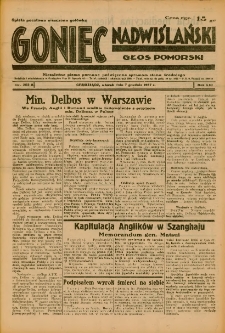 Goniec Nadwiślański: Głos Pomorski: Niezależne pismo poranne, poświęcone sprawom stanu średniego 1937.12.07 R.13 Nr282A