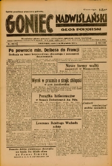 Goniec Nadwiślański: Głos Pomorski: Niezależne pismo poranne, poświęcone sprawom stanu średniego 1937.12.22 R.13 Nr294A