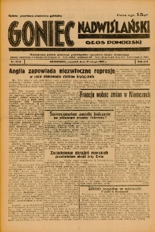 Goniec Nadwiślański: Głos Pomorski: Niezależne pismo poranne, poświęcone sprawom stanu średniego 1938.02.10 R.14 Nr32A