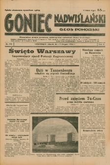 Goniec Nadwiślański: Głos Pomorski: Niezależne pismo poranne, poświęcone sprawom stanu średniego 1934.08.07 R.10 Nr178