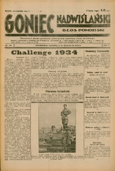 Goniec Nadwiślański: Głos Pomorski: Niezależne pismo poranne, poświęcone sprawom stanu średniego 1934.08.30 R.10 Nr197