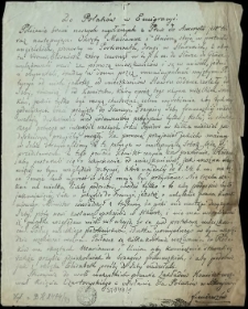 Do Polaków w Emigracyi