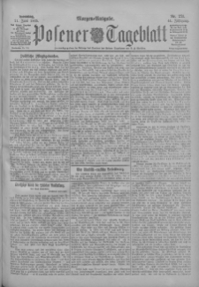 Posener Tageblatt 1905.06.11 Jg.44 Nr271