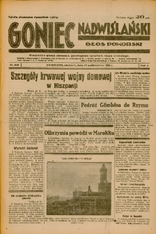 Goniec Nadwiślański: Głos Pomorski: Niezależne pismo poranne, poświęcone sprawom stanu średniego 1934.10.28 R.10 Nr248
