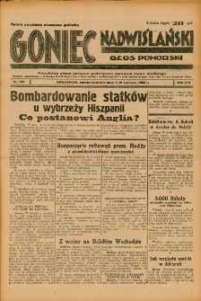 Goniec Nadwiślański: Głos Pomorski: Niezależne pismo poranne, poświęcone sprawom stanu średniego 1938.06.12/11 R.14 Nr133A