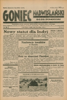 Goniec Nadwiślański: Głos Pomorski: Niezależne pismo poranne, poświęcone sprawom stanu średniego 1934.12.12 R.10 Nr284