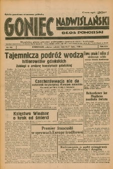 Goniec Nadwiślański: Głos Pomorski: Niezależne pismo poranne, poświęcone sprawom stanu średniego 1938.07.16-17 R.14 Nr161
