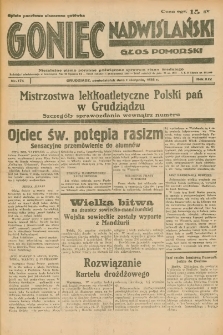 Goniec Nadwiślański: Głos Pomorski: Niezależne pismo poranne, poświęcone sprawom stanu średniego 1938.08.01 R.14 Nr174