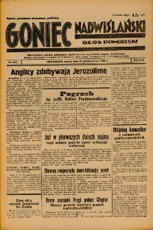 Goniec Nadwiślański: Głos Pomorski: Niezależne pismo poranne, poświęcone sprawom stanu średniego 1938.10.21 R.14 Nr243