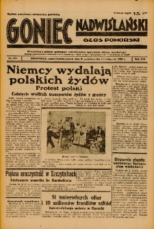 Goniec Nadwiślański: Głos Pomorski: Niezależne pismo poranne, poświęcone sprawom stanu średniego 1938.10.30-11.01 R.14 Nr251