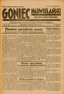Goniec Nadwiślański: Głos Pomorski: Niezależne pismo poranne, poświęcone sprawom stanu średniego 1939.02.10 R.15 Nr34