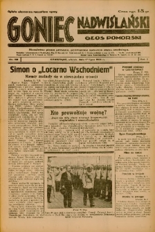 Goniec Nadwiślański: Głos Pomorski: Niezależne pismo poranne, poświęcone sprawom stanu średniego 1934.07.17 R.10 Nr160