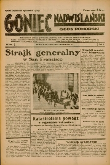Goniec Nadwiślański: Głos Pomorski: Niezależne pismo poranne, poświęcone sprawom stanu średniego 1934.07.18 R.10 Nr161