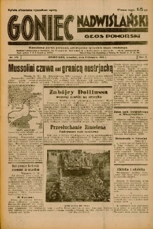 Goniec Nadwiślański: Głos Pomorski: Niezależne pismo poranne, poświęcone sprawom stanu średniego 1934.08.02 R.10 Nr174