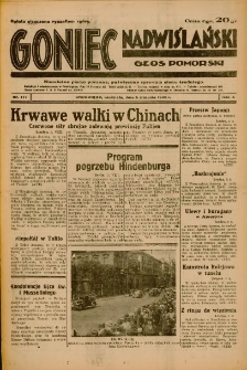 Goniec Nadwiślański: Głos Pomorski: Niezależne pismo poranne, poświęcone sprawom stanu średniego 1934.08.05 R.10 Nr177
