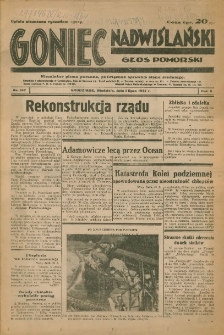 Goniec Nadwiślański: Głos Pomorski: Niezależne pismo poranne, poświęcone sprawom stanu średniego 1934.07.01 R.10 Nr147