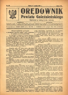 Orędownik Powiatu Gnieźnieńskiego: wychodzi w każdą środę i sobotę 1921.12.17 R.70 Nr101