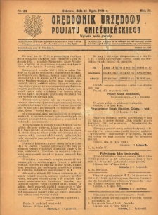 Orędownik Urzędowy Powiatu Gnieźnieńskiego: wychodzi wedle potrzeby 1923.07.18 R.72 Nr39