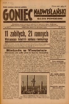 Goniec Nadwiślański: Głos Pomorski: Niezależne pismo poranne, poświęcone sprawom stanu średniego 1939.06.20 R.15 Nr140