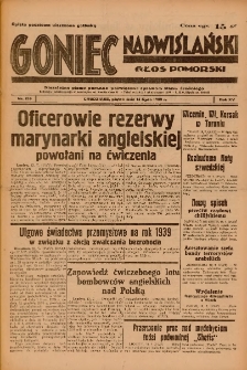 Goniec Nadwiślański: Głos Pomorski: Niezależne pismo poranne, poświęcone sprawom stanu średniego 1939.07.14 R.15 Nr159