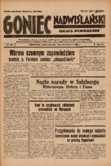 Goniec Nadwiślański: Głos Pomorski: Niezależne pismo poranne, poświęcone sprawom stanu średniego 1939.08.12-13 R.15 Nr185