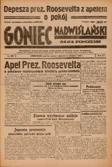 Goniec Nadwiślański: Głos Pomorski: Niezależne pismo poranne, poświęcone sprawom stanu średniego 1939.08.26-27 R.15 Nr196