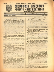 Orędownik Urzędowy Powiatu Gnieźnieńskiego: wychodzi wedle potrzeby 1923.11.16 R.72 Nr60