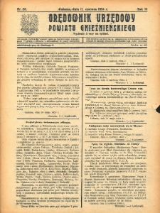 Orędownik Urzędowy Powiatu Gnieźnieńskiego: wychodzi 2 razy na tydzień 1924.06.11 R.73 Nr28