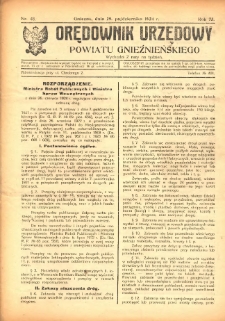 Orędownik Urzędowy Powiatu Gnieźnieńskiego: wychodzi 2 razy na tydzień 1924.10.29 R.73 Nr48