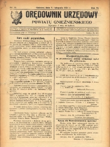 Orędownik Urzędowy Powiatu Gnieźnieńskiego: wychodzi 2 razy na tydzień 1924.11.05 R.73 Nr49
