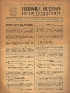 Orędownik Urzędowy Powiatu Gnieźnieńskiego: wychodzi 2 razy na tydzień 1925.01.15 R.74 Nr2