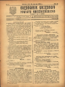 Orędownik Urzędowy Powiatu Gnieźnieńskiego: wychodzi 2 razy na tydzień 1925.01.29 R.74 Nr4