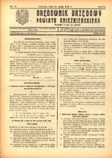 Orędownik Urzędowy Powiatu Gnieźnieńskiego: wychodzi 2 razy na tydzień 1925.05.14 R.74 Nr17