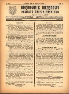 Orędownik Urzędowy Powiatu Gnieźnieńskiego: wychodzi 2 razy na tydzień 1925.11.14 R.74 Nr41
