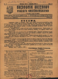 Orędownik Urzędowy Powiatu Gnieźnieńskiego: wychodzi 2 razy na tydzień 1926.01.05 R.75 Nr1