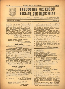 Orędownik Urzędowy Powiatu Gnieźnieńskiego: wychodzi 2 razy na tydzień 1924.03.15 R.73 Nr10