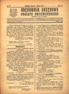 Orędownik Urzędowy Powiatu Gnieźnieńskiego: wychodzi 2 razy na tydzień 1924.03.15 R.73 Nr10