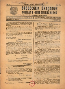 Orędownik Urzędowy Powiatu Gnieźnieńskiego: wychodzi 2 razy na tydzień 1927.01.07 R.76 Nr1