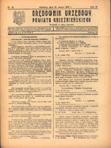 Orędownik Urzędowy Powiatu Gnieźnieńskiego: wychodzi w miarę potrzeby 1927.03.12 R.76 Nr12