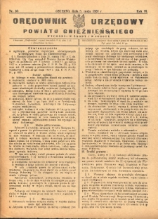 Orędownik Urzędowy Powiatu Gnieźnieńskiego: wychodzi w środy i soboty 1927.05.08 R.76 Nr30