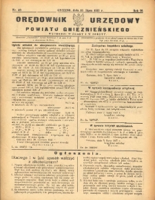 Orędownik Urzędowy Powiatu Gnieźnieńskiego: wychodzi w środy i soboty 1927.07.13 R.76 Nr49