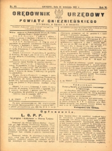 Orędownik Urzędowy Powiatu Gnieźnieńskiego: wychodzi w środy i soboty 1927.09.10 R.76 Nr66