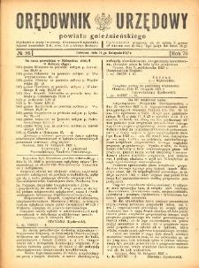 Orędownik Urzędowy Powiatu Gnieźnieńskiego: wychodzi w środy i soboty 1927.11.19 R.76 Nr86